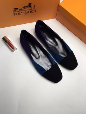 HERMES Shallow mouth flat shoes Women--007